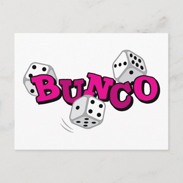 Carte Postale Jeu de dés Bunco (Devant)