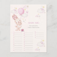 Jeu de Fille pour Baby Shower de Lapin