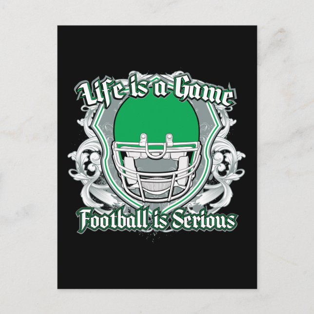 Carte Postale Jeu de football Vert (Devant)