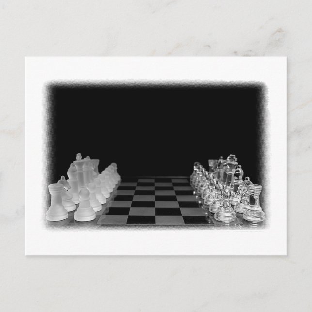 Carte Postale Jeu de jeu de la Commission d'échecs en verre Éffr (Devant)