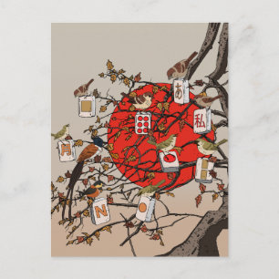 Carte Postale Jeu de Mahjong Birds