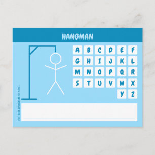 Carte Postale Jeu de mots hangman