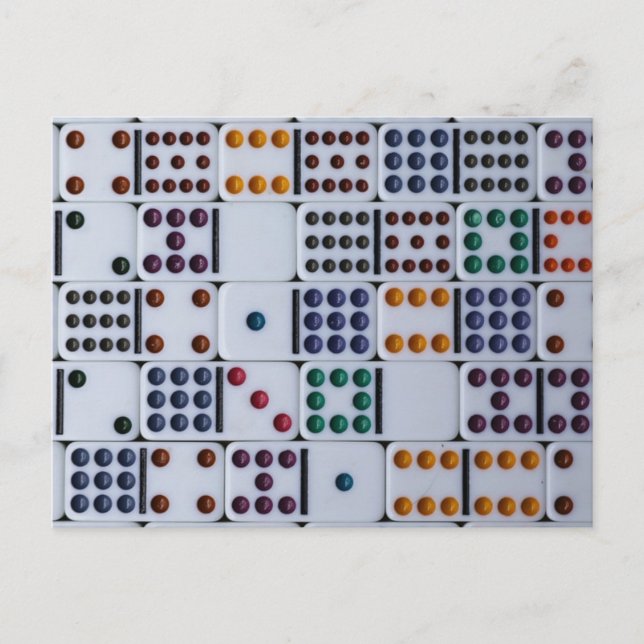 Carte Postale Jeu de nombres Dominos (Devant)