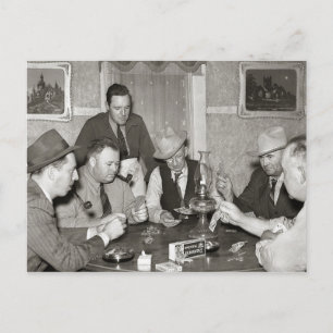 Carte Postale Jeu de poker, 1939
