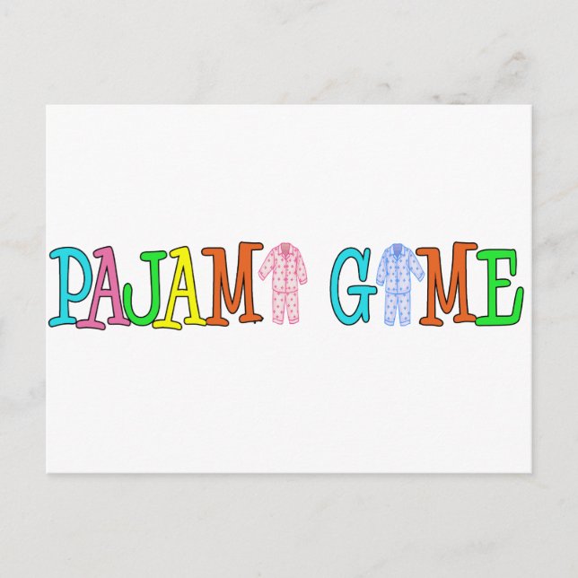 Carte Postale Jeu de pyjama (Devant)