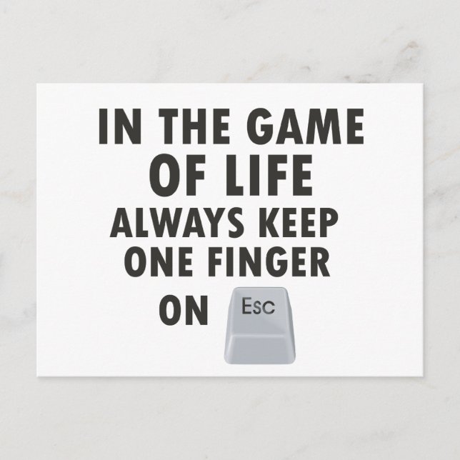 Carte Postale Jeu de vie (Devant)