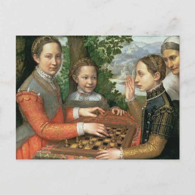 Carte Postale Jeu d'échecs, 1555 (Devant)