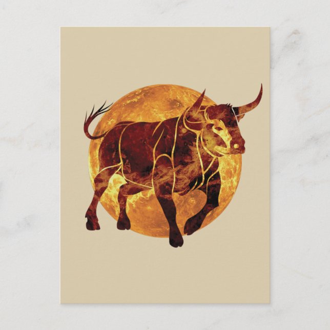 Carte Postale Jeu du signe zodiaque Taurus (Devant)