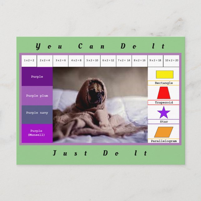 Carte Postale Jeu éducatif drôle de chien (Devant)