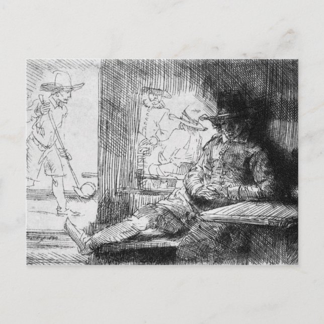 Carte Postale Jeu Kolf, 1654 (Devant)