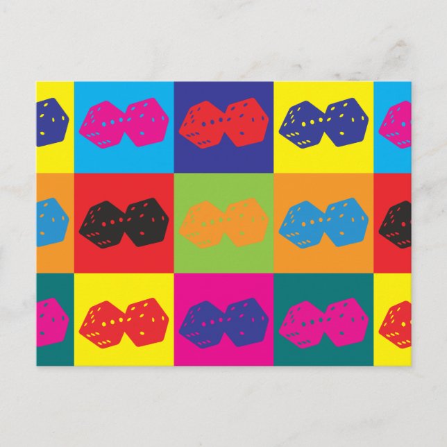 Carte Postale Jeu Pop Art (Devant)