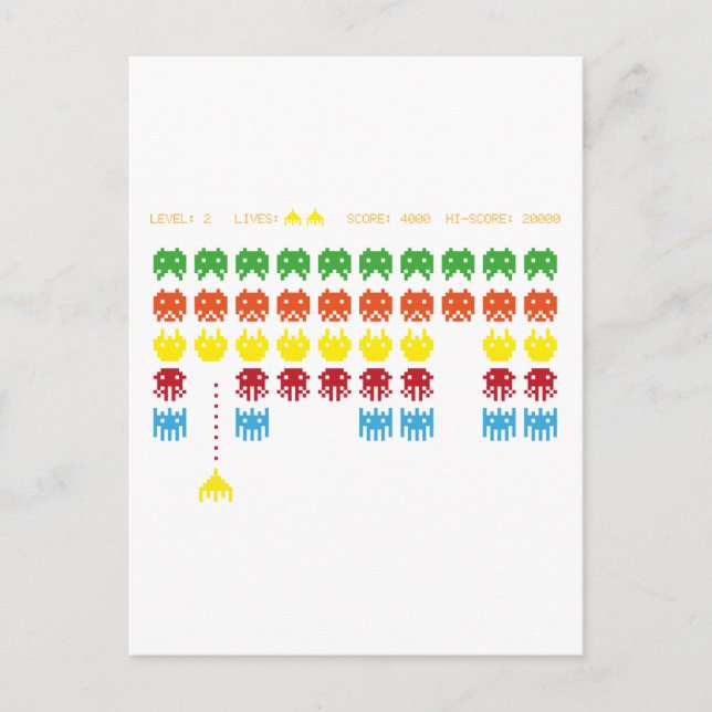 Carte Postale Jeu Retro (Devant)