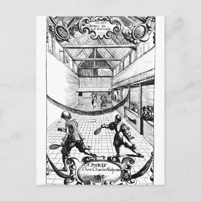 Carte Postale Jeu royal de tennis dans le Jeu de Paume (Devant)