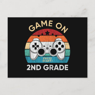 Carte Postale Jeu sur 2e année jeu vidéo Retour à l'école Gamer
