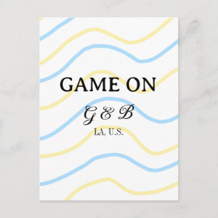 Carte Postale Jeu sur ajouter nom de couple lieu de fête de mari