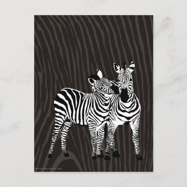 Carte Postale Jeu Zebra (Devant)