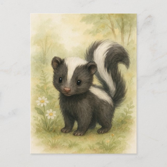 Carte postale Jeune Bébé Skunk Wild Animaux (Devant)