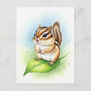 Carte postale Jeune Chipmunk Baby Wild Animaux