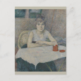 Carte Postale Jeune femme à Table Henri Toulouse-Lautrec