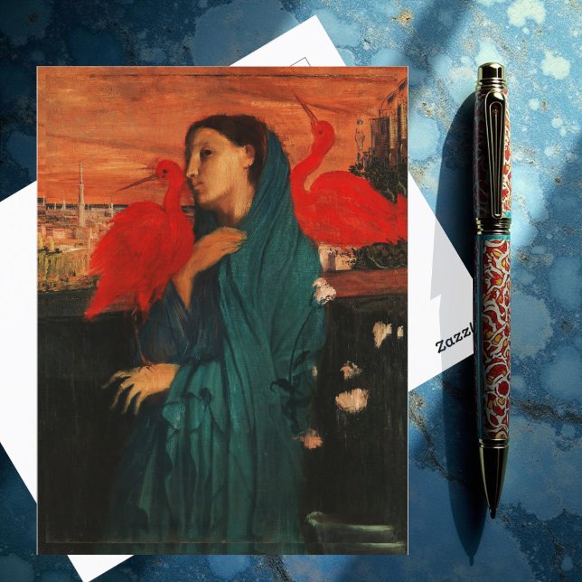 Carte postale Jeune femme avec Ibis par Edgar Dega (Créateur téléchargé)