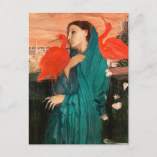 Carte Postale Jeune Femme avec Ibis par Edgar Degas
