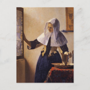 Carte Postale Jeune femme avec un lanceur d'eau