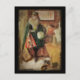 Carte Postale Jeune femme voyageuse