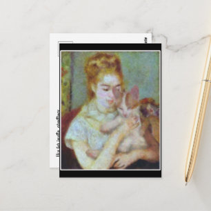 Carte Postale Jeune fille au chat de Renoir