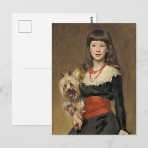 Carte Postale Jeune Fille au Chien de Sargent Portrait de Beatri