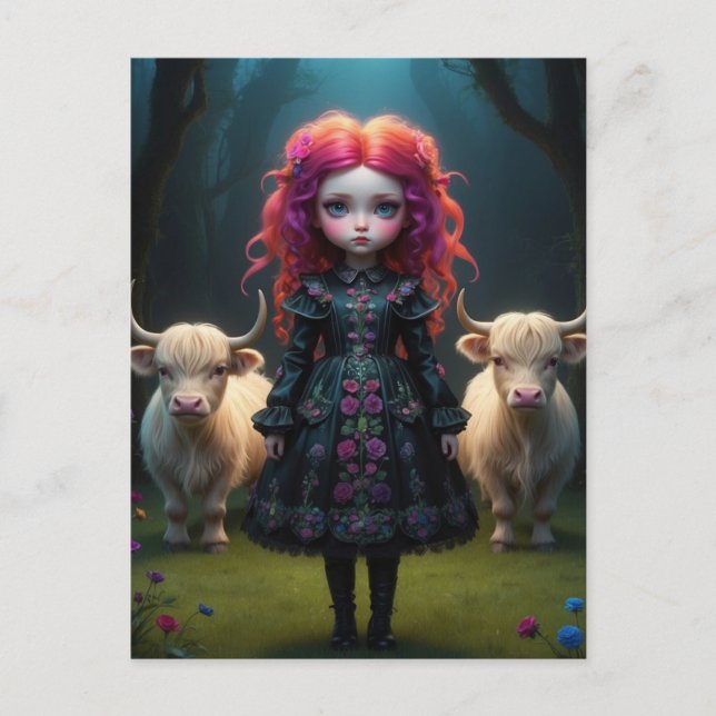 Carte Postale Jeune fille écossaise  (Devant)