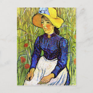 Carte Postale Jeune fille paysanne par Vincent van Gogh 1890