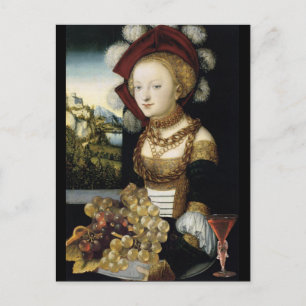 CARTE POSTALE JEUNE FILLE, RAISINS ET VIN DE VIGNOBLE ANCIEN