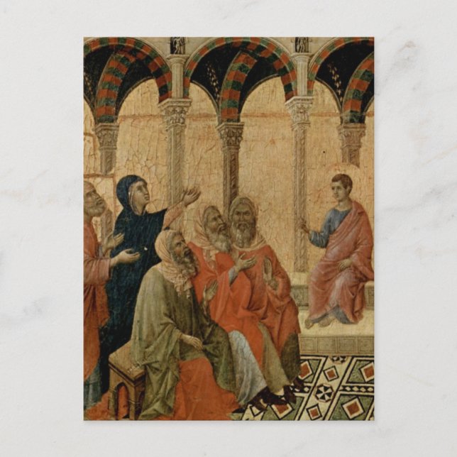 Carte Postale Jeune Jésus Enseigner dans le Temple (Devant)