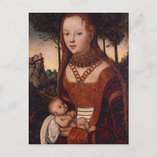 Carte Postale Jeune mère avec enfant (Devant)