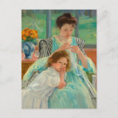 Carte Postale Jeune mère coudre | Mary Cassatt (Devant)