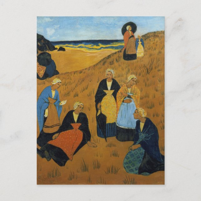 Carte Postale Jeunes bretonnes vêtues de châles (Devant)