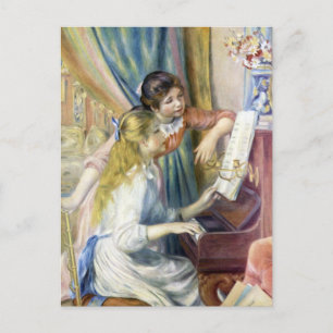 Carte Postale Jeunes filles au piano par Pierre Renoir