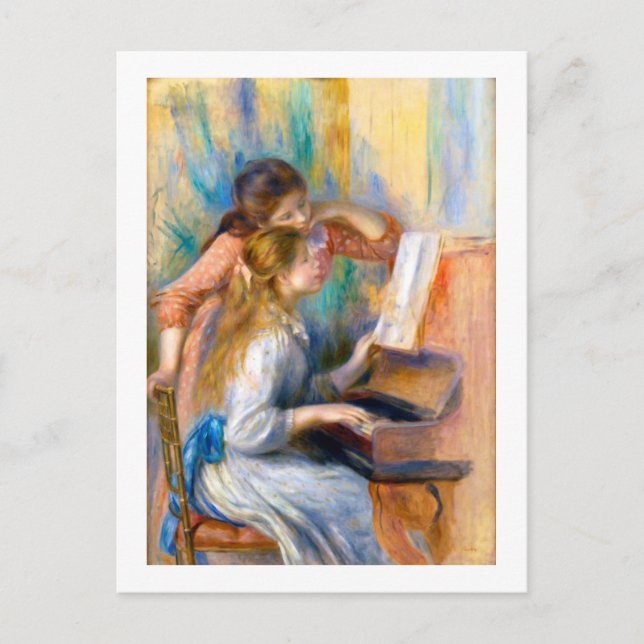 Carte Postale Jeunes filles au piano, Renoir (Devant)