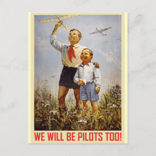 Carte Postale Jeunes pilotes