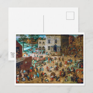 Carte Postale Jeux d'enfants Pieter Bruegel l'Ancien