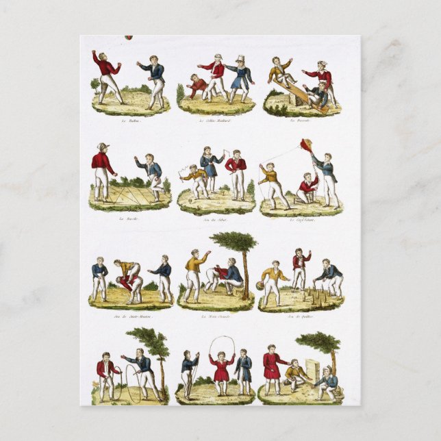 Carte Postale Jeux pour enfants, 1810 (Devant)