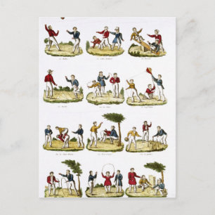 Carte Postale Jeux pour enfants, 1810