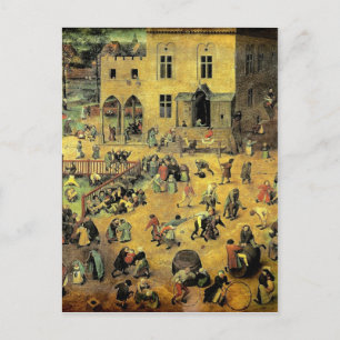 Carte Postale "Jeux pour enfants" de Pieter Bruegel - 1560