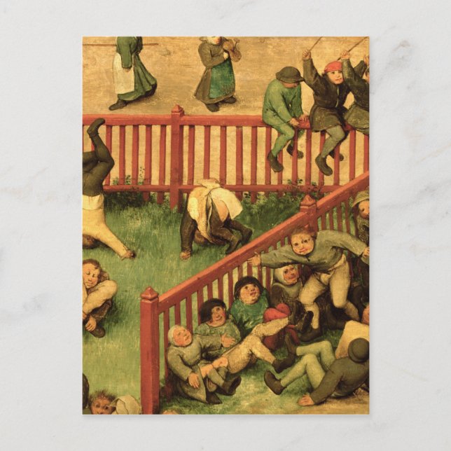 Carte Postale Jeux pour enfants : détail de la section gauche (Devant)