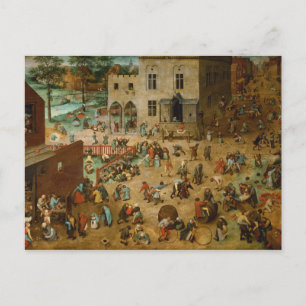 Carte Postale Jeux pour enfants par Pieter Bruegel l'Ancien