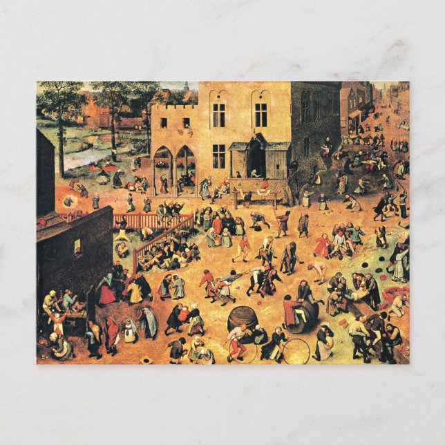 Carte Postale Jeux pour enfants, peinture artistique, (Devant)