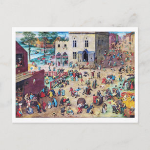 Carte Postale Jeux pour enfants, Pieter Bruegel