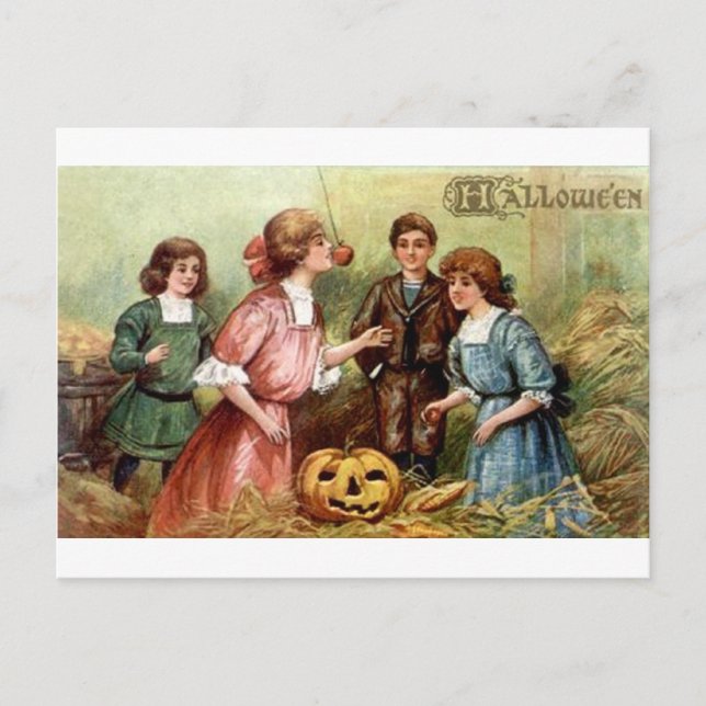 Carte Postale Jeux vintages d'Halloween (Devant)