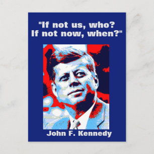 Carte Postale JFK John F. Kennedy Citation Inspiration Motivatio