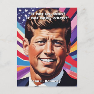 Carte Postale JFK John F. Kennedy Citation Inspiration Motivatio